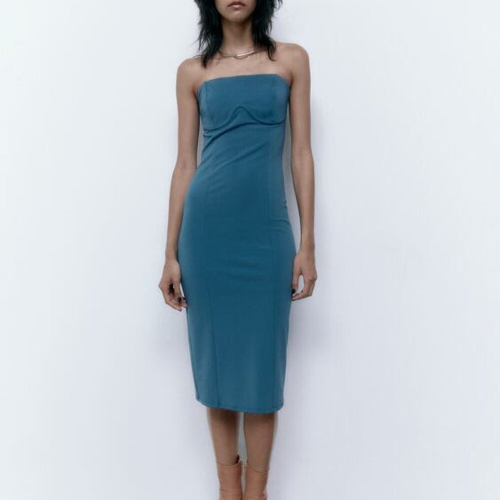 Zara OFF-THE-SHOULDER DRESS - Size Small NWT